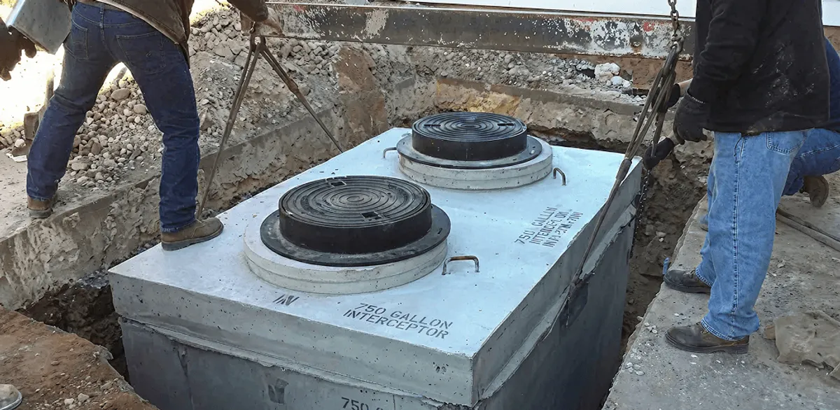 Grease trap installation for a commercial property drainage system in San Jose, CA